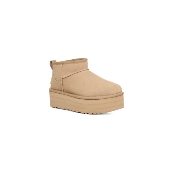 NEW. UGG ULTRA MINI PLATFORM BOOTS MUSTARD SEED - Picture 3 of 4